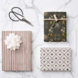 Christmas Collection | Stripe, Floral, Holly Wrapp Wrapping Paper Sheet<br><div class="desc">I created this Christmas collection with all of my favourite colours to give it a vintage,  natural,  and moody feel. I hope you love it as much as I do!</div>