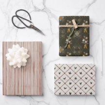 Christmas Collection | Stripe, Floral, Holly Wrapp
