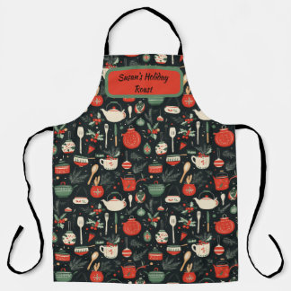 Christmas, colorful, pot, dung, cooking, food apron