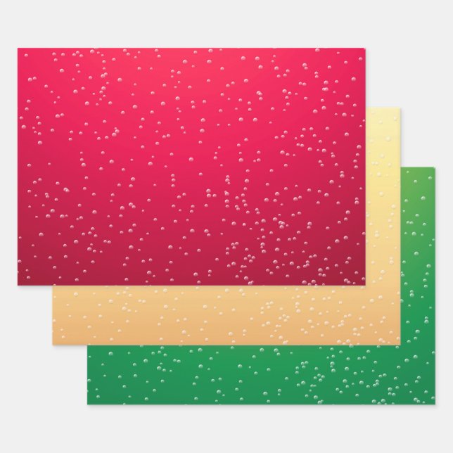Christmas Colour Bubbles Wrapping Paper Sheet (Set)