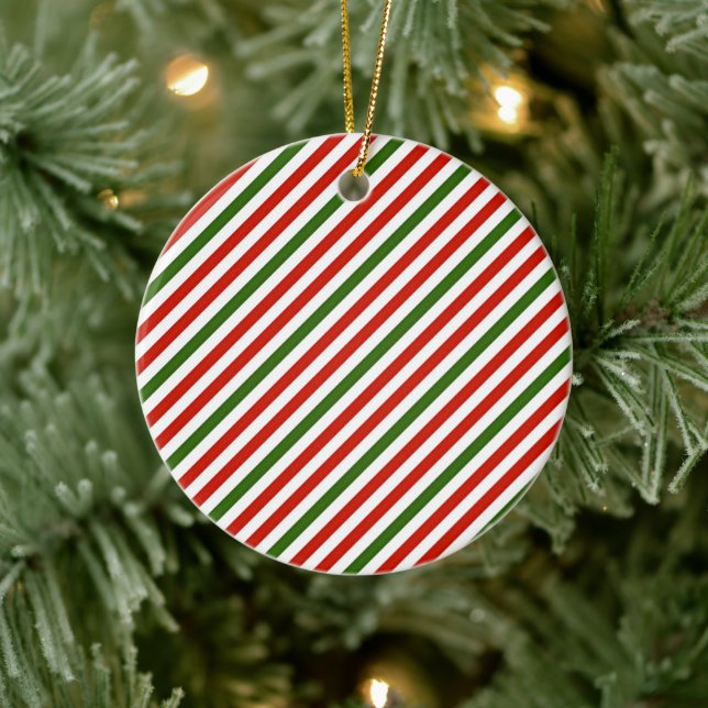 Christmas colour stripes ceramic tree decoration (Tree)