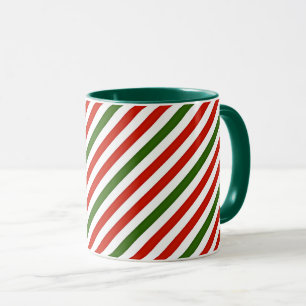 Christmas colour stripes mug