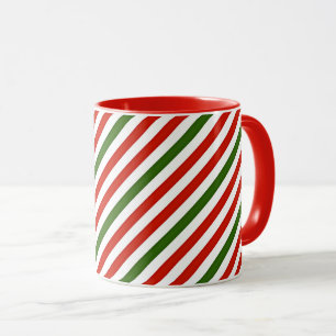 Christmas colour stripes mug