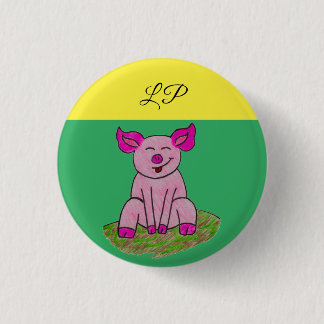 Christmas Coloured LP A.K.A. Lil Piglet pin/ 3 Cm Round Badge