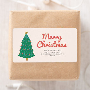 Christmas Coloured Merry Christmas Adress