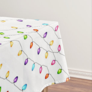 Christmas Colourful Bright Lights  Tablecloth