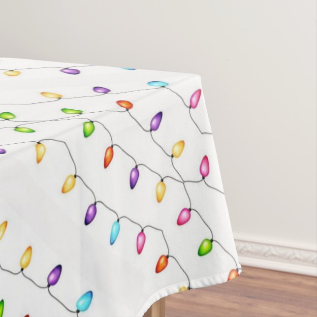 Christmas Colourful Bright Lights  Tablecloth (In Situ)