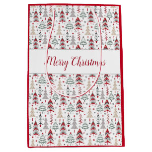 Christmas colourful Christmas tree Medium Gift Bag
