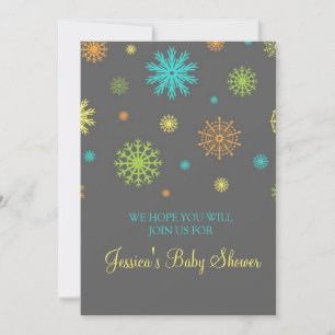 Christmas Colourful Custom Baby Shower Invitations
