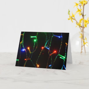 Christmas colourful lights card