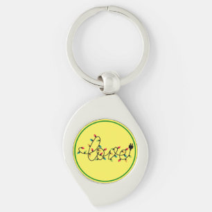Christmas Colourful Lights Love Text-45872 Key Ring