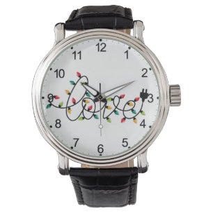 Christmas Colourful Lights Love Text-45872 Watch