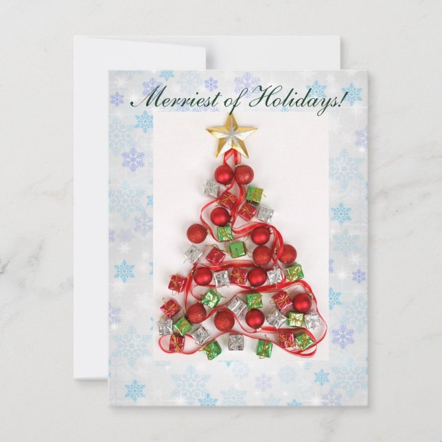 Christmas Colourful Mini Ornament Flat Holiday Car (Front)