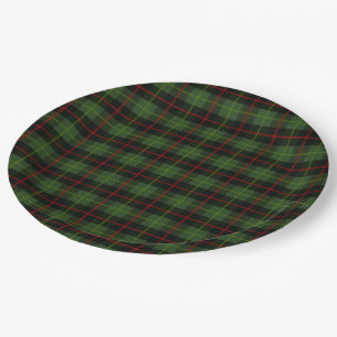 Christmas Colourful Plaid Paper Plate