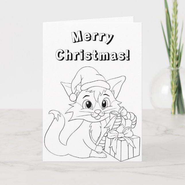 Christmas Colouring Card (Front)