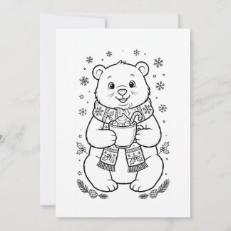 christmas colouring design kids invitation