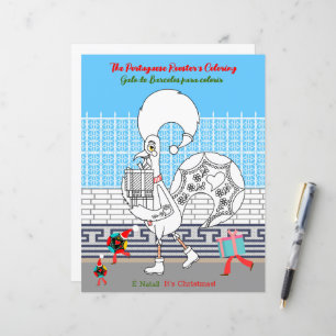 Christmas Colouring Portuguese Rooster for Kids