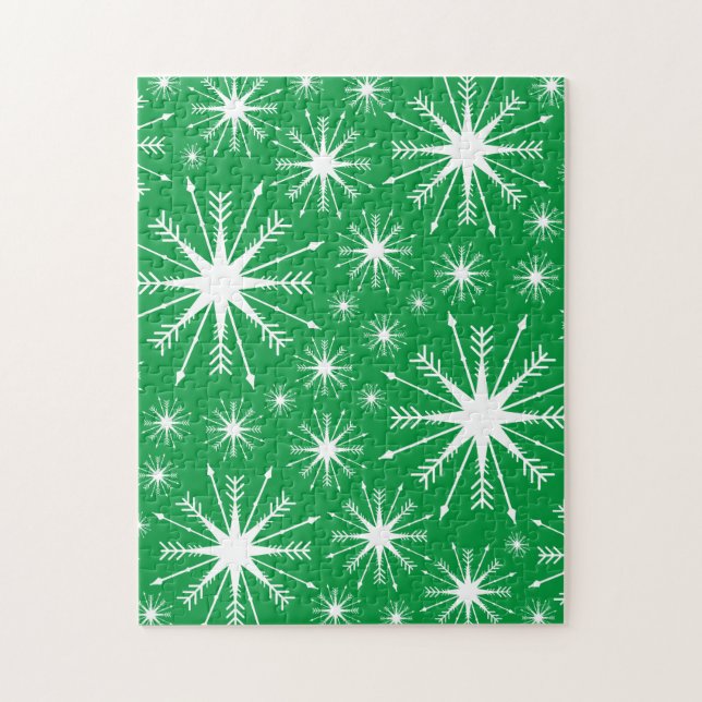 Christmas Colours and Snowflakes Jigsaw Puzzle (Vertical)