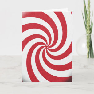 Christmas Colours Candy Red White Swirls Holidays Holiday Card
