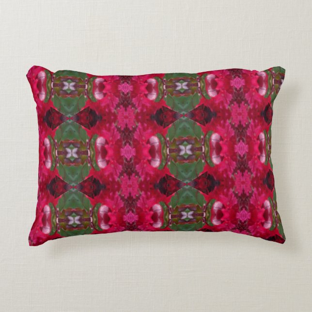 Christmas Colours Kaleidoscope Decorative Cushion (Front)