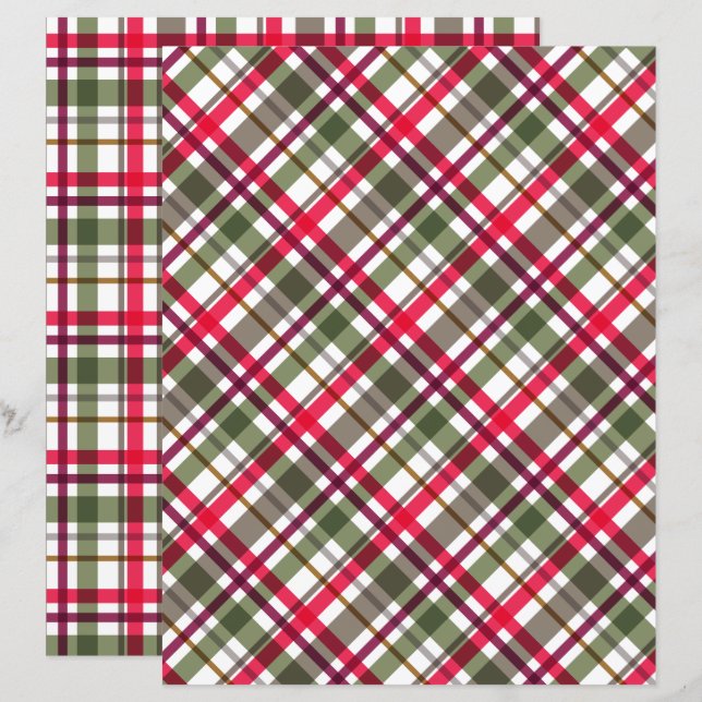 Christmas Colours Plaid  (Front/Back)