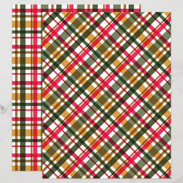 Christmas Colours Plaid  (Front/Back)