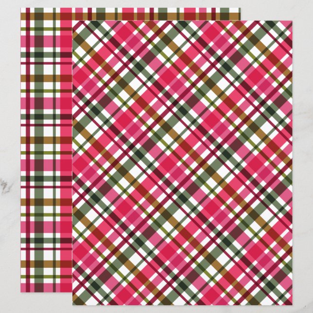 Christmas Colours Plaid  (Front/Back)