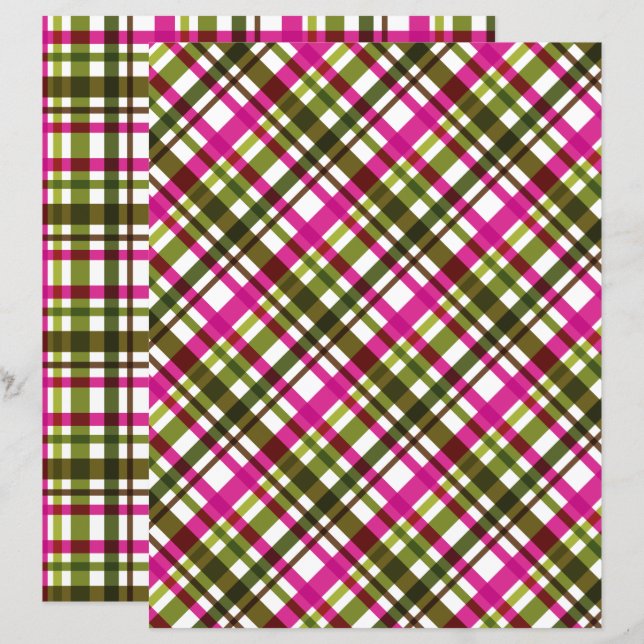 Christmas Colours Plaid  (Front/Back)