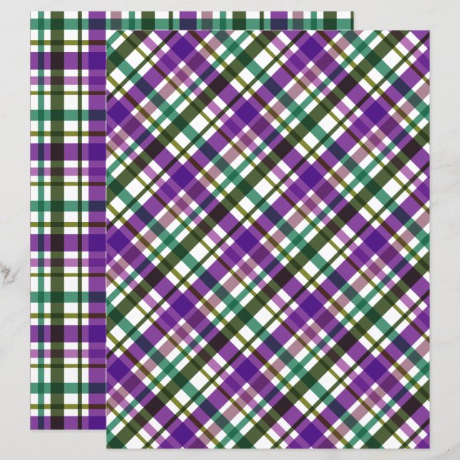 Christmas Colours Plaid  (Front/Back)