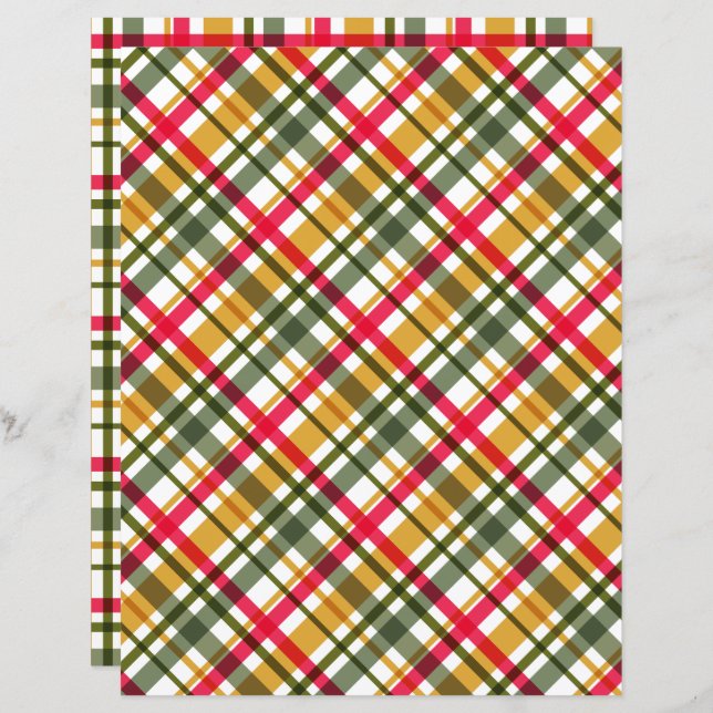 Christmas Colours Plaid  (Front/Back)