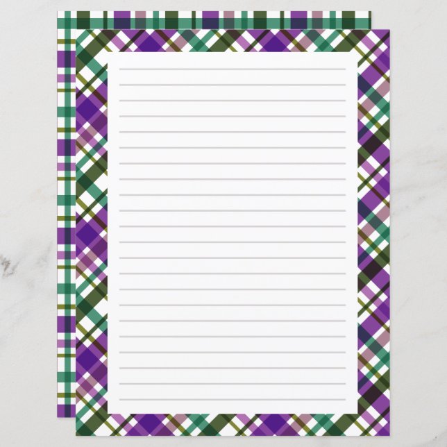 Christmas Colours Plaid Lines (Front/Back)