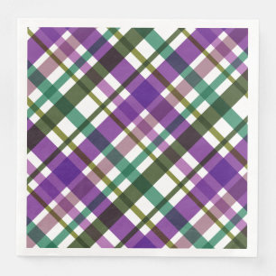 Christmas Colours Plaid  Napkin