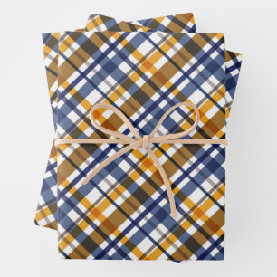 Christmas Colours Plaid Wrapping Paper Sheet