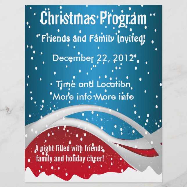 Christmas Colours Program Flyer (Front)