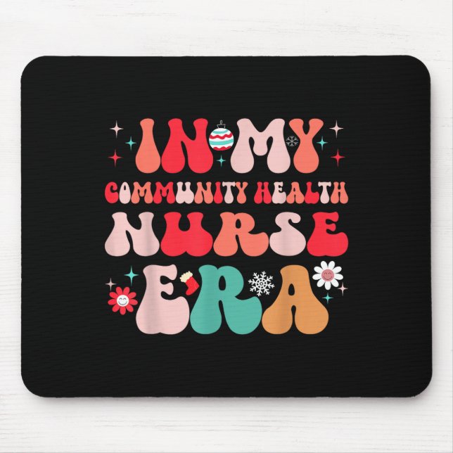 Christmas Community Health Nurse Present For Funny Mouse Mat (Front)