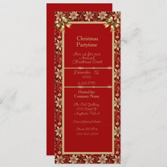 Christmas Company Partytime Invitation (Front/Back)