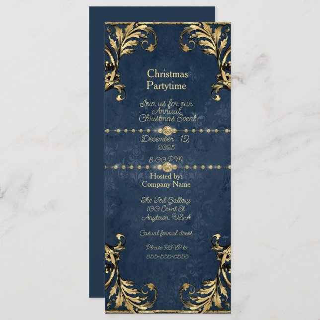 Christmas Company Partytime Invitation (Front/Back)