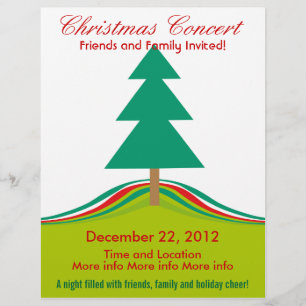Christmas Concert Simple Holiday Tree Flyer