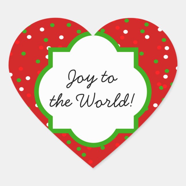 Christmas Confetti •  Red Hot Cinnamon Sprinkles Heart Sticker (Front)