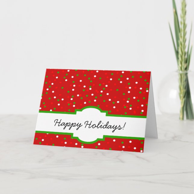 Christmas Confetti •  Red Hot Cinnamon Sprinkles Holiday Card (Front)