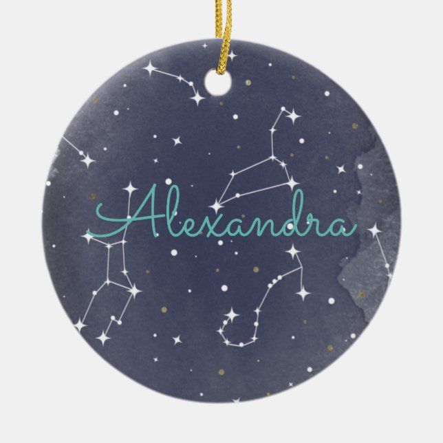 Christmas Constellation Ceramic Tree Decoration (Front)