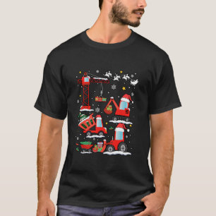 Christmas Construction Vehicle Crane Truck Funny T T-Shirt