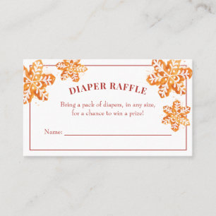 Christmas Cookie Baby Shower Diaper Raffle Ticket