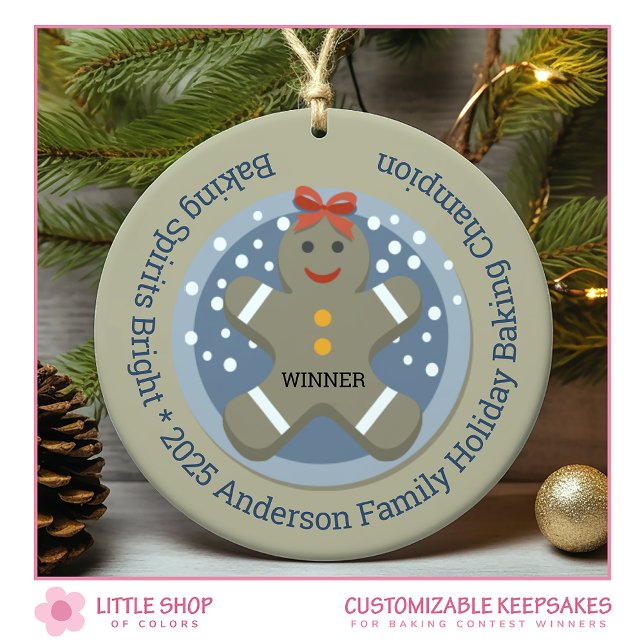 Christmas Cookie Baking Contest Winner Ceramic Tree Decoration (Creator Uploaded)
