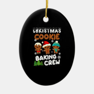 Christmas cookie baking crew christmas present ceramic tree decoration