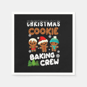 Christmas cookie baking crew christmas present napkin