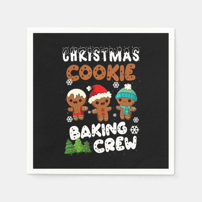 Christmas cookie baking crew | christmas present napkin (Front)