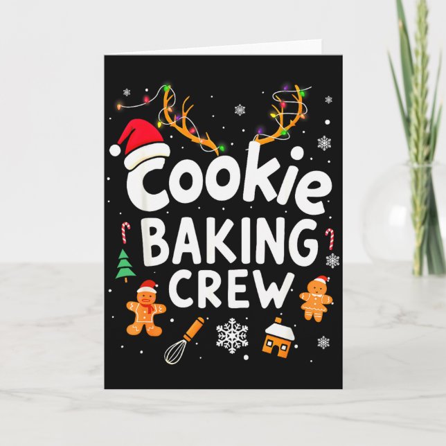 Christmas Cookie Baking Crew Family Baking Team Fu Card (Front)