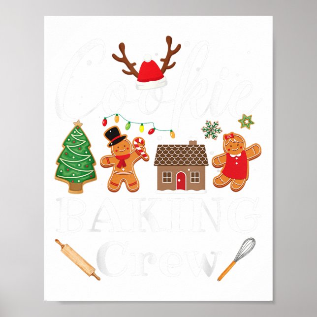 Christmas Cookie Baking Crew Family Baking Team Fu Poster (Front)