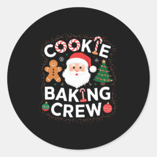 Christmas Cookie Baking Crew Family Christmas Baby Classic Round Sticker